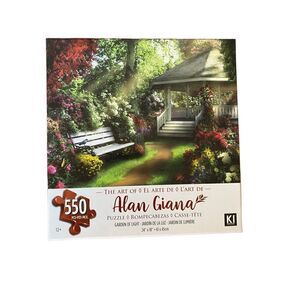 Alan Giana 550 piece puzzle outdoor floral gazebo complete